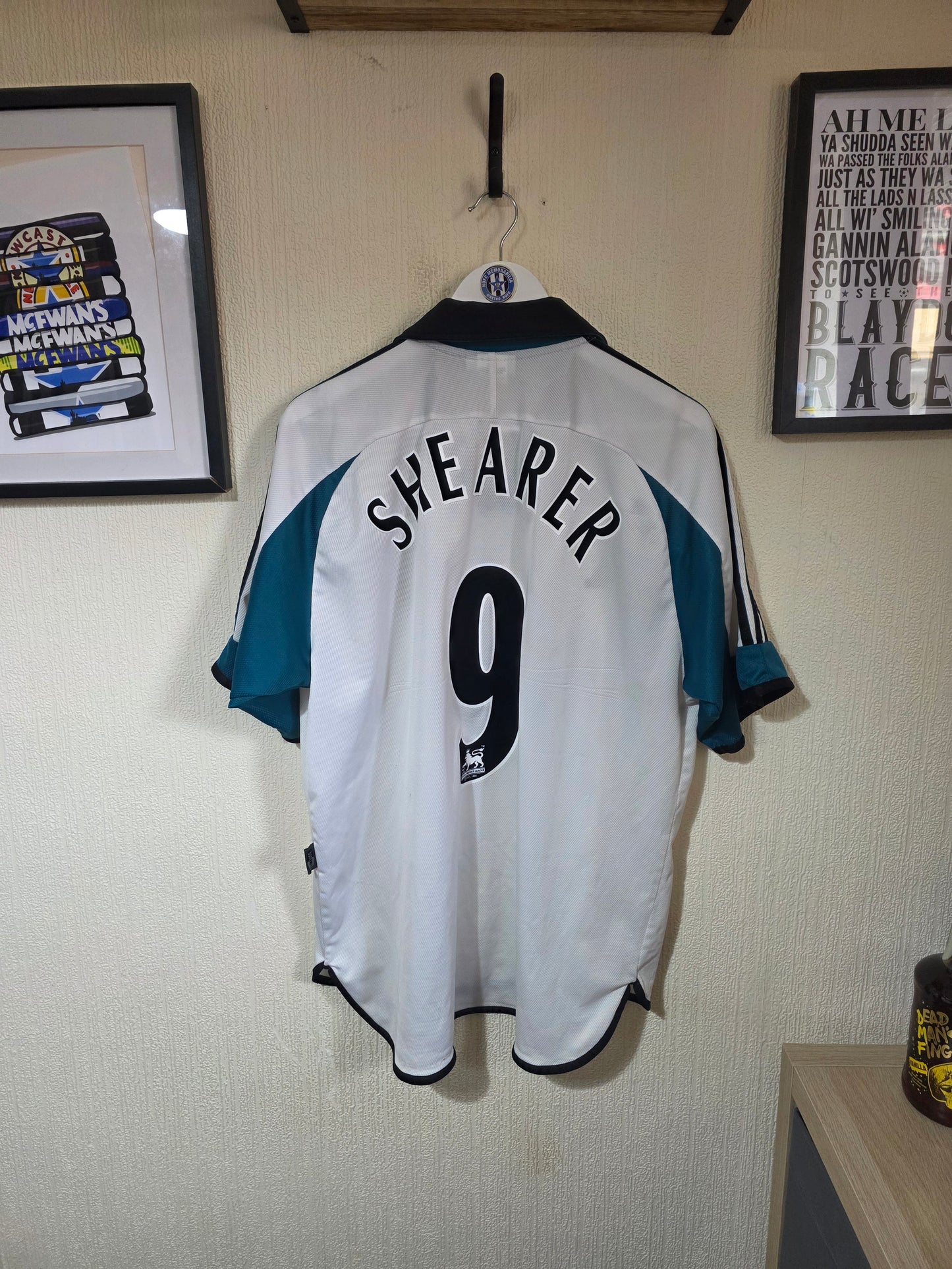 Newcastle United 1999/00 Adidas away shirt #9 SHEARER - XL